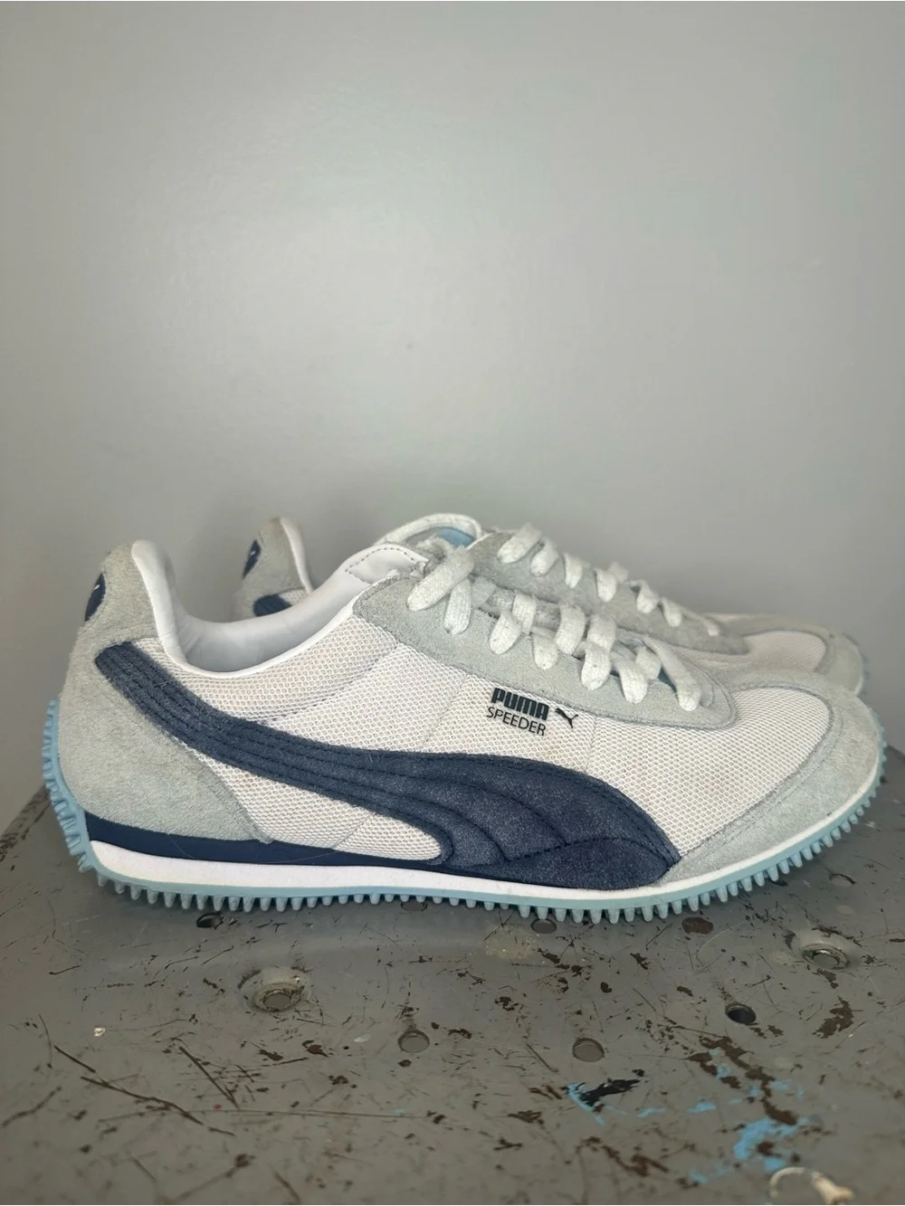 Puma Shoes Womens 7 Sneaker Athletic Speeder Running Retro Comfort Lace Up